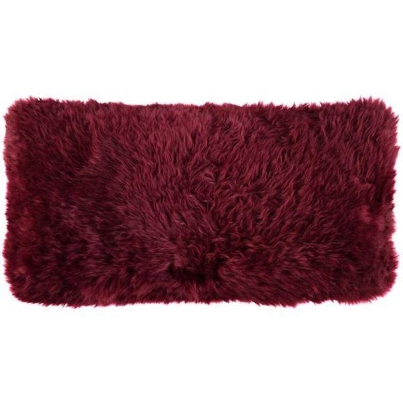 Natures Collection New Zealand Sheepskin Large Burgundy Pillow